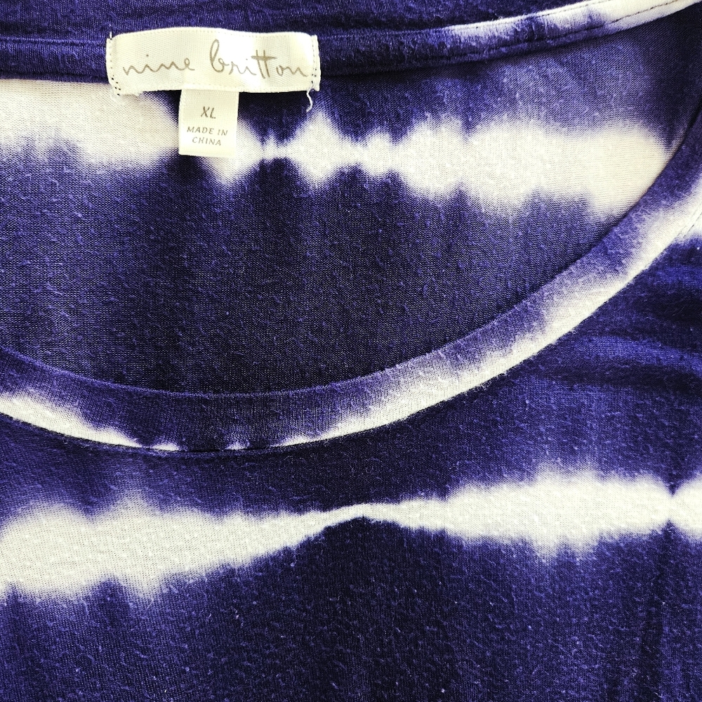 Nine Britton Indigo Tie-Dye Twist Tee - Picture 2 of 2